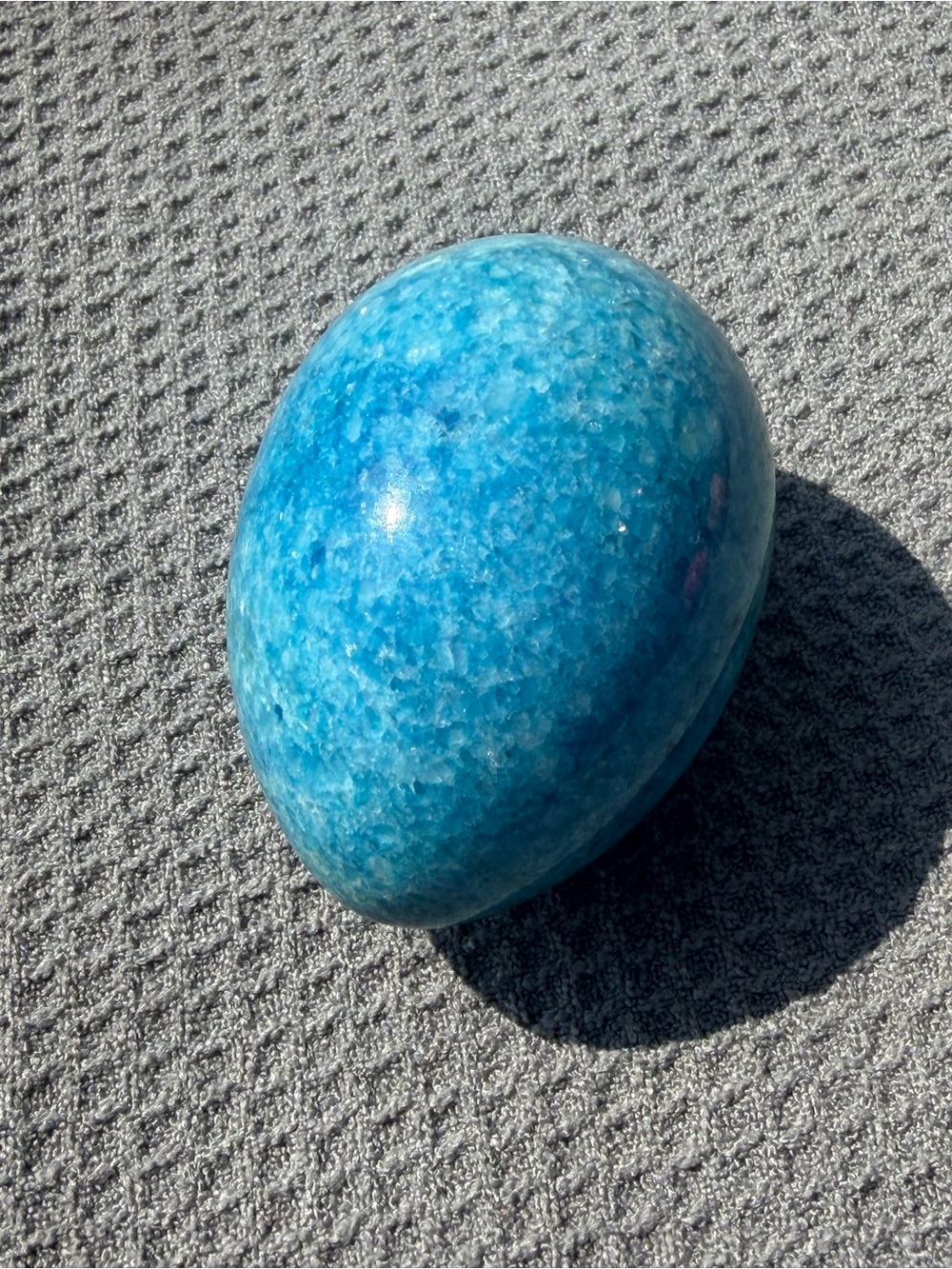 Vintage Blue Stone Egg - Picture 4 of 6